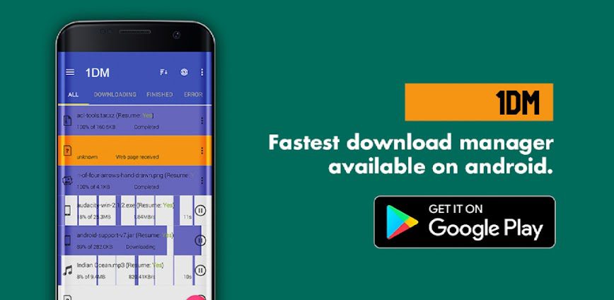 1DM: Browser Video Download background