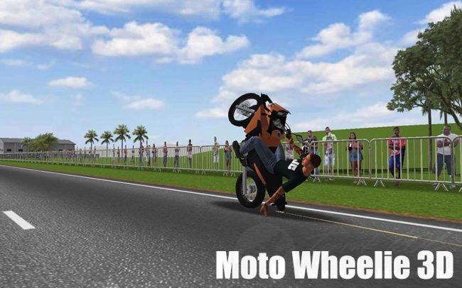 Moto Wheelie 3D background